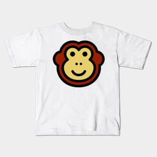 Cute Little Monkey Ape Tan Kids T-Shirt